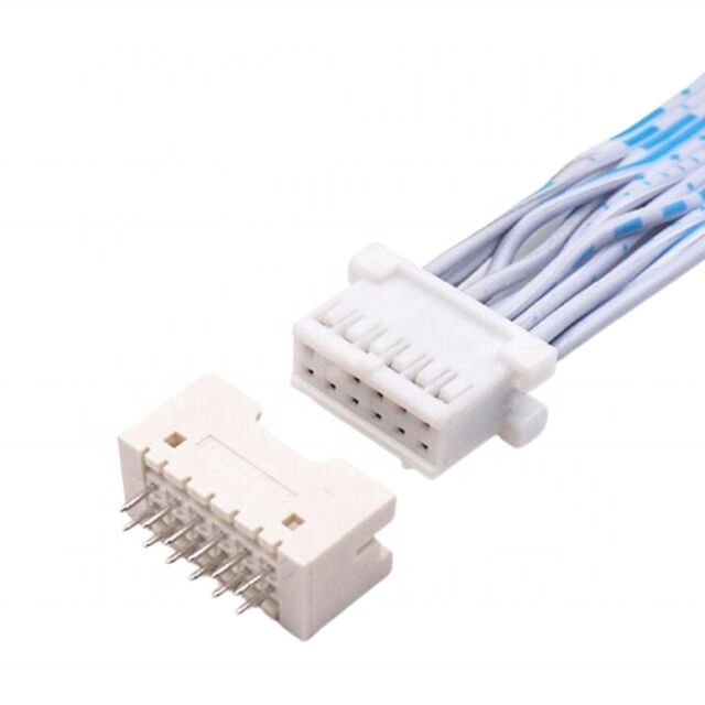 カスタムワイヤーハーネス JST 2.54mm ピッチ 12ピンダブルローのフラットリボンケーブル