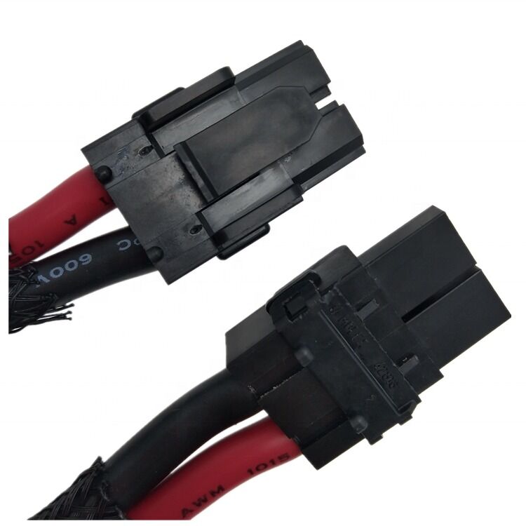 Molex 428160212 2ピン 10MMピッチコネクタと8 AWGケーブルを使用したカスタムワイヤーハーネス