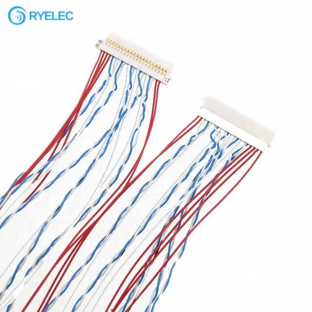 Factory Customization Hirose 20pin Df19-20s-1c to Df19-20s-1c Shell Wiring Harness DF19 Series 1 Spacing Lvds Convertion Cable