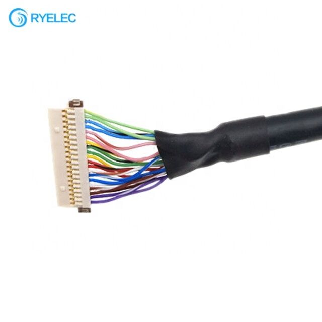 RY Hot Sale 30pin DF19 to DF19 Hirose 1.0mm Pitch Universal Lvds Cables for Driver Board LCD TV Monitor