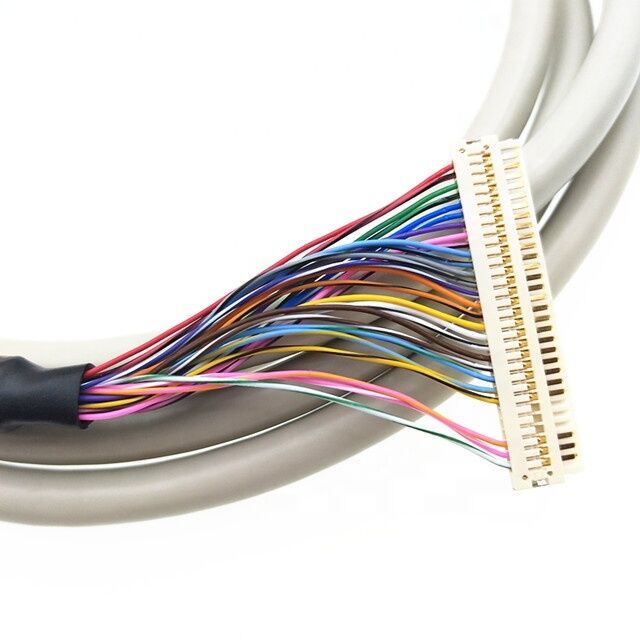 ホットセール 1.25mmピッチ HRS DF13 40pin EDPケーブルから1mmピッチ JAE FI-X30 30pin LCD LVDSケーブル組