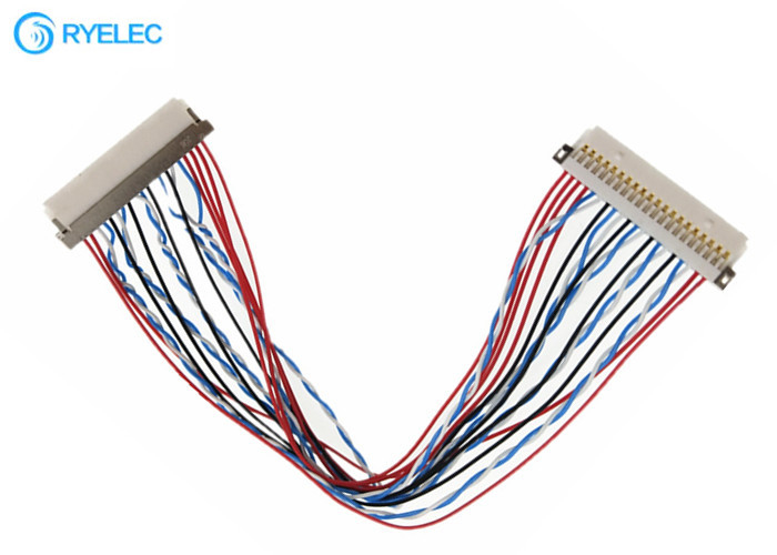 Lcdのモニターのための DF19-20S-1cの貝の配線用ハーネスDF19シリーズLvdsの転換ケーブル