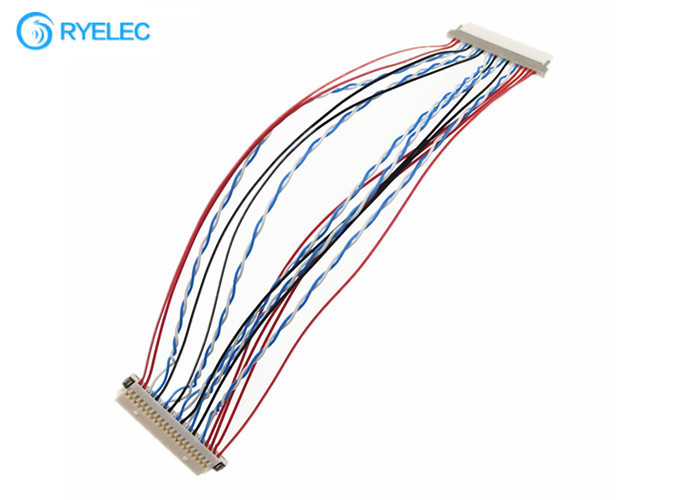 Lcdのモニターのための DF19-20S-1cの貝の配線用ハーネスDF19シリーズLvdsの転換ケーブル