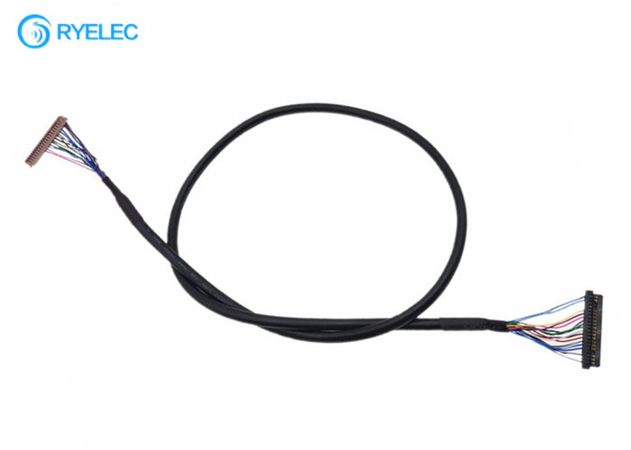OEM ODM 40PIN  DF13-40DS-1.25CへのデジタルのためのジャケットのLvdsケーブルとの20PIN JAE Fi