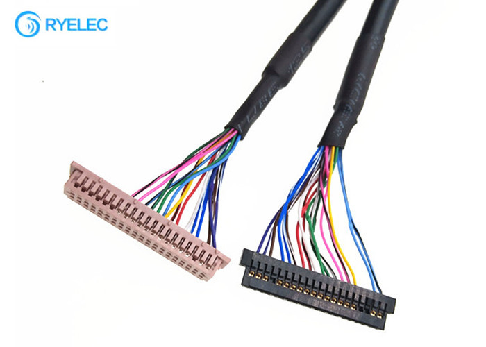 OEM ODM 40PIN  DF13-40DS-1.25CへのデジタルのためのジャケットのLvdsケーブルとの20PIN JAE Fi
