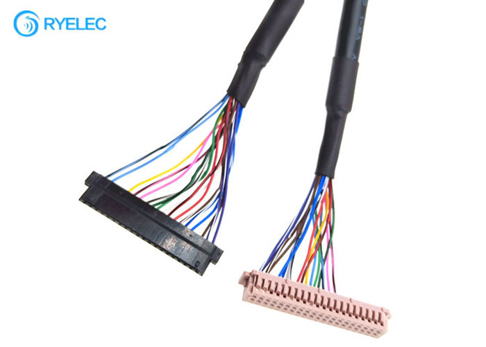 OEM ODM 40PIN  DF13-40DS-1.25CへのデジタルのためのジャケットのLvdsケーブルとの20PIN JAE Fi