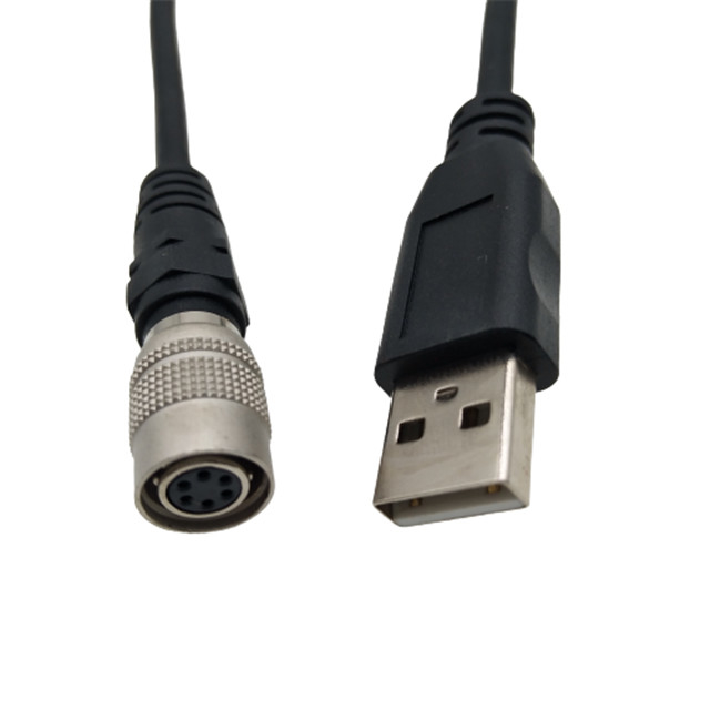 6 Pinカメラのためのプッシュ プル円USB2.0注文ワイヤー馬具アセンブリ