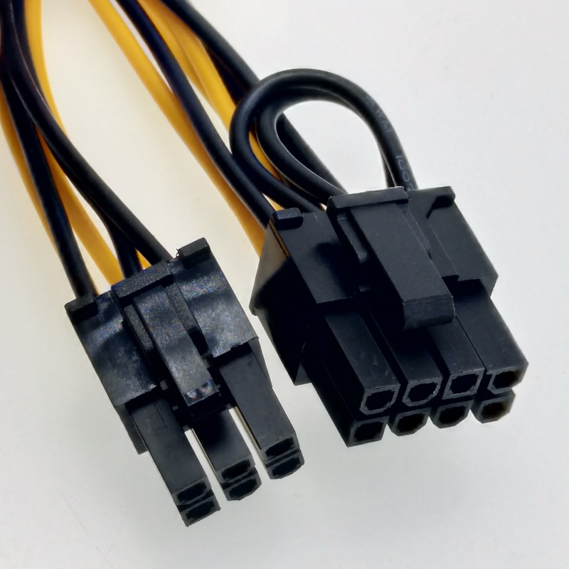 6+2 Pinの男性のSpliter PCIE GPU Minigの送電線への6つのPinの男性