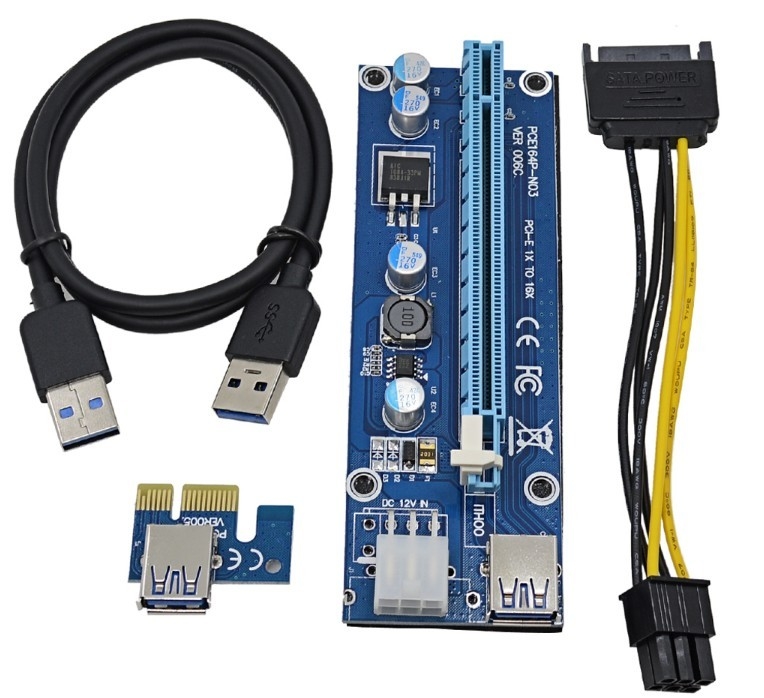 6+2のPinのオス・コネクタのpCIEの二倍になる6つのPinのオス・コネクタ送電線
